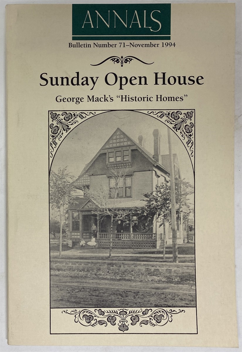 Image for Sunday Open House: George Mack's "Historic Homes" Shawnee County Historical Society Bulletin No. 71