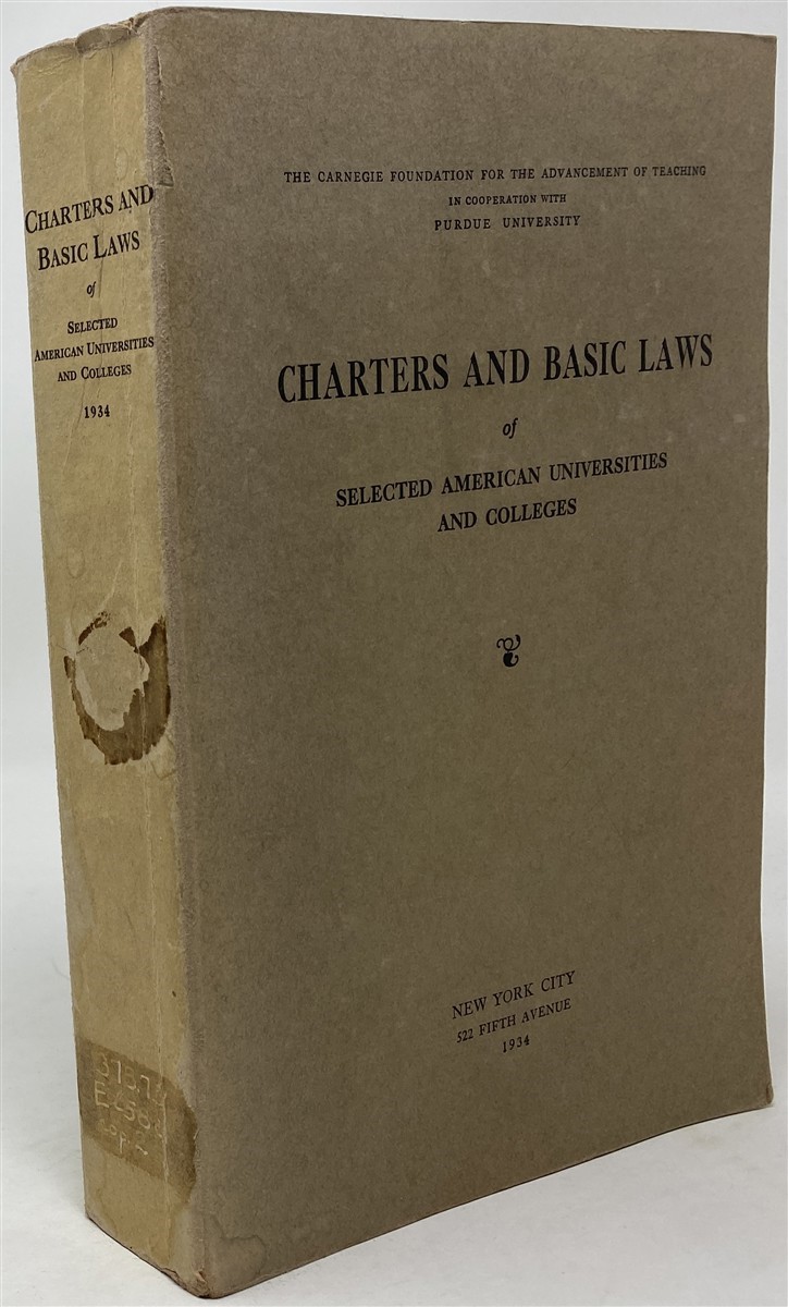 Image for Charters and Basic Laws of Selected American Universities and Colleges