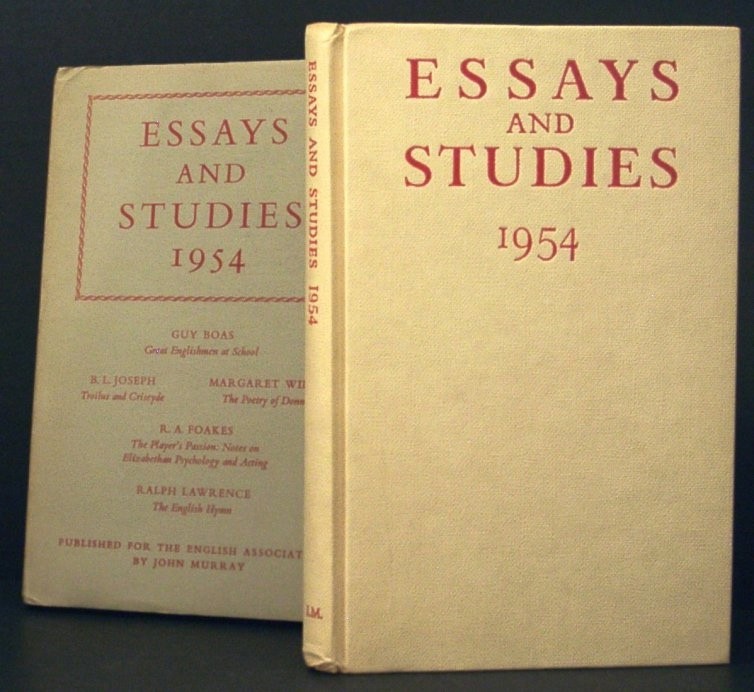 Image for Essays and Studies 1954. Being Volume Seven of the New Series of Essays and Studies Collected for the English Association