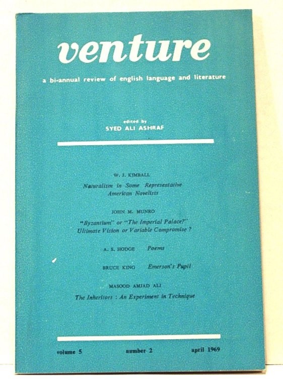 Image for Venture. a Bi-Annual Review of English Language and Literature. Volume 5, Number 2, April 1969