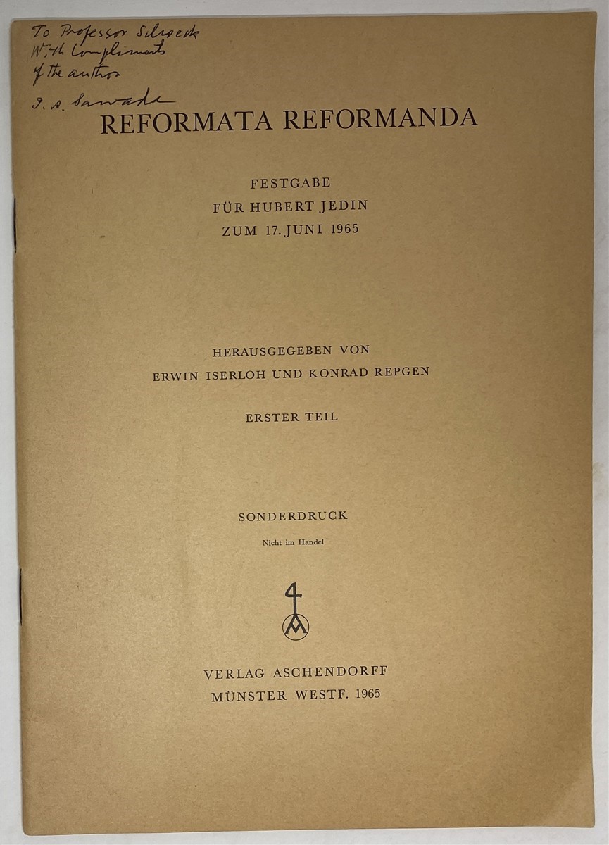 Image for REFORMATA REFORMANDA - ERSTER TEIL. Festgabe Für Hubert Jedin Zum 17. Juni 1965