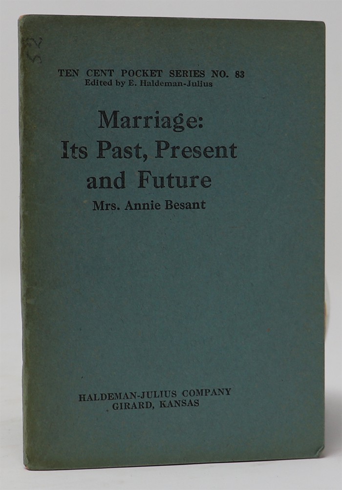 Image for Marriage: its Past, Present and Future