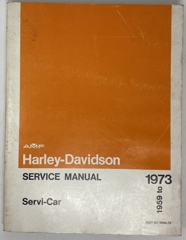 Image for AMF Harley-Davidson Service Manual 1959 to 1973 Servi-Car