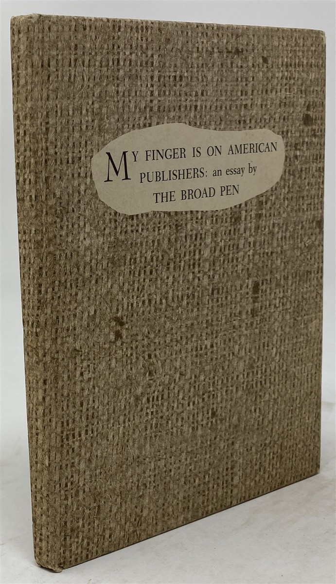 Image for My Finger is on American Publishers: an Essay