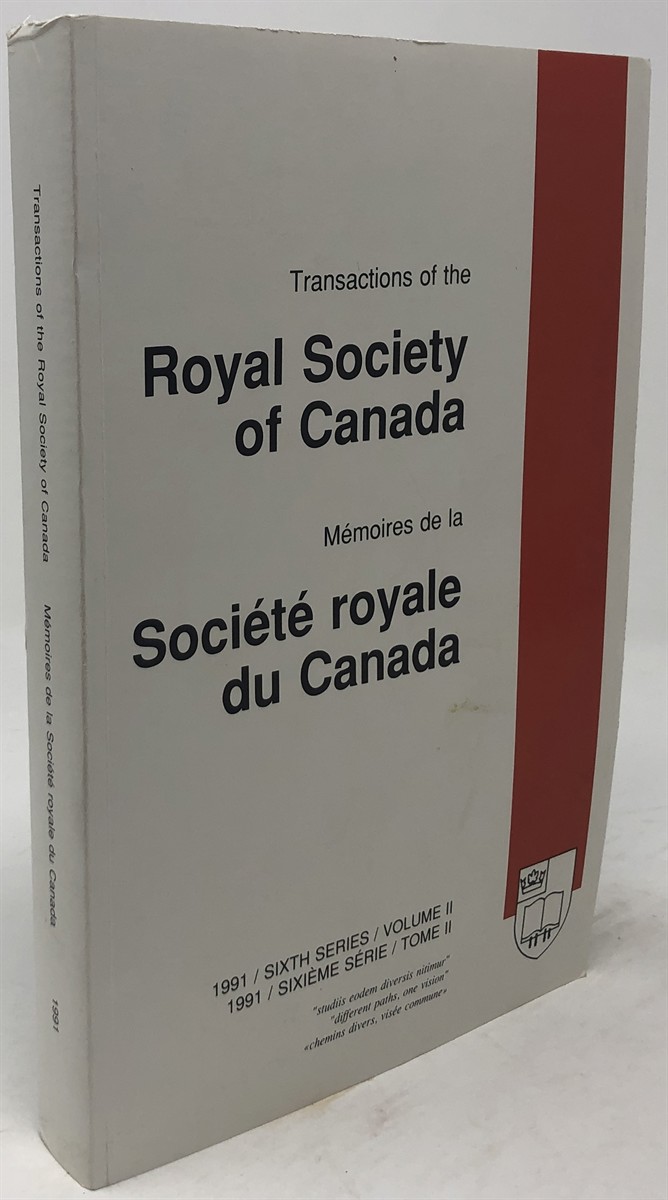 Image for Transactions of the Royal Society of Canada/mémoires De La Société Royale Du Canada (1991, Sixth Series, Volume II [2])