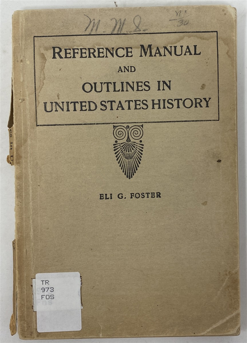Image for Reference Manual and Outlines of United States History
