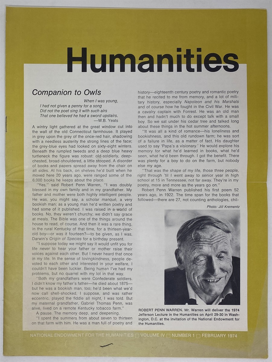 Image for Humanities: Volume IV. Number 1. February 1974
