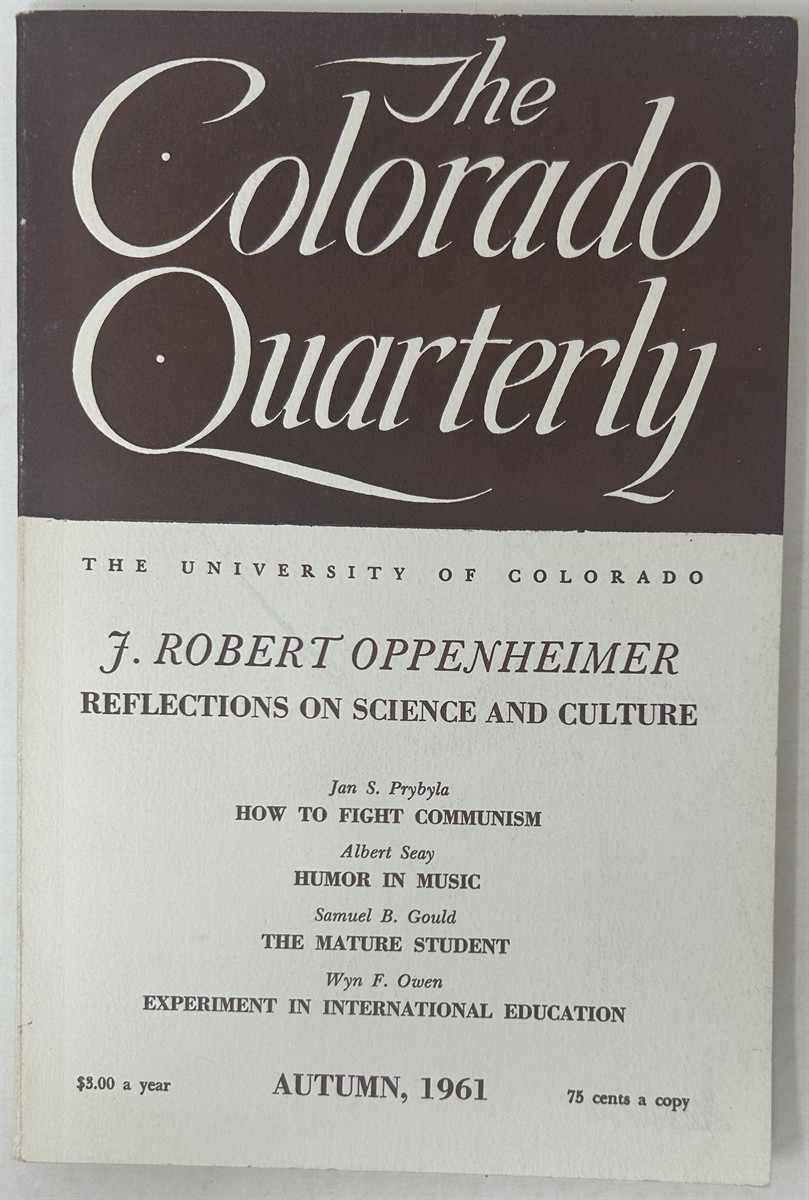 The Colorado Quarterly Volume X, Number 2 -- Autumn, 1961