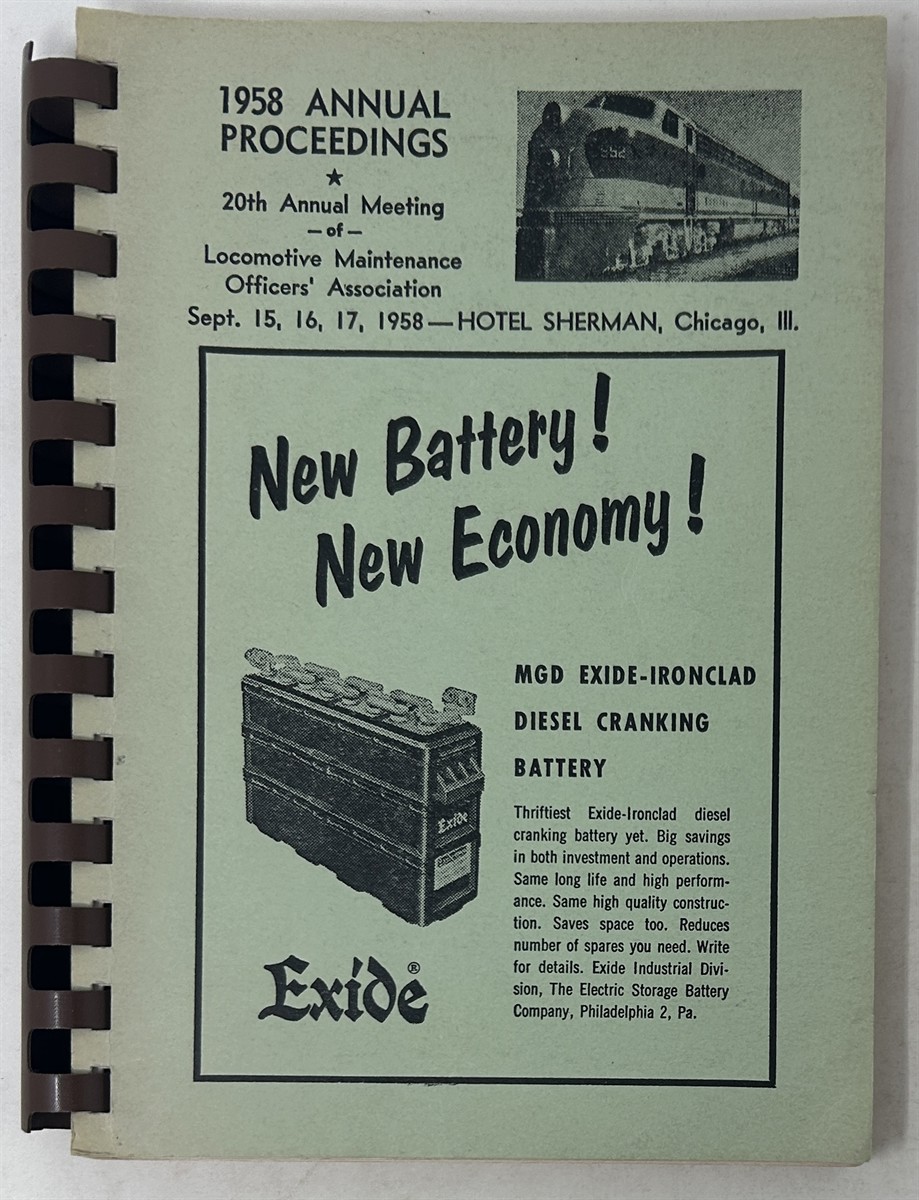 20th Annual Meeting of Locomotive Maintenance Officers' Association 1958 Annual Proceedings