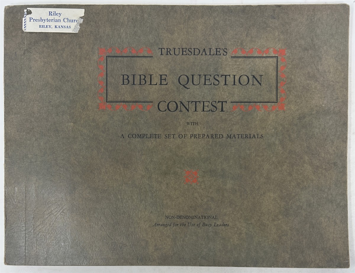 Truesdale's Bible Question Contest with a Complete Set of Prepared Materials
