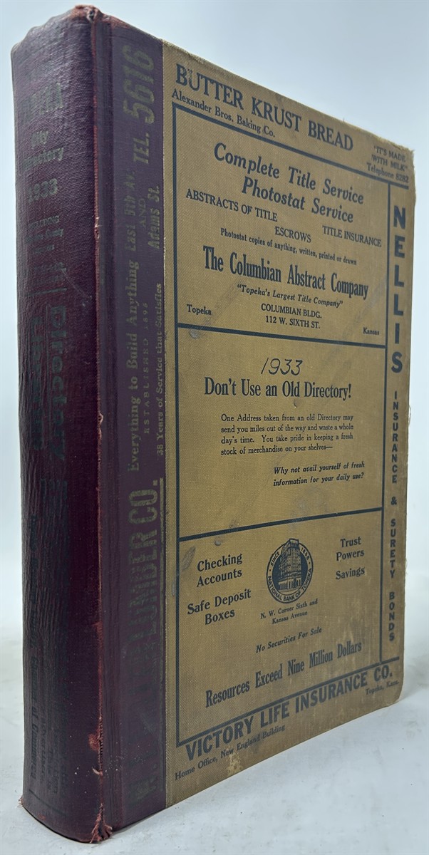 Polk's Topeka (Kansas) City Directory 1933 Including Shawnee County Taxpayers