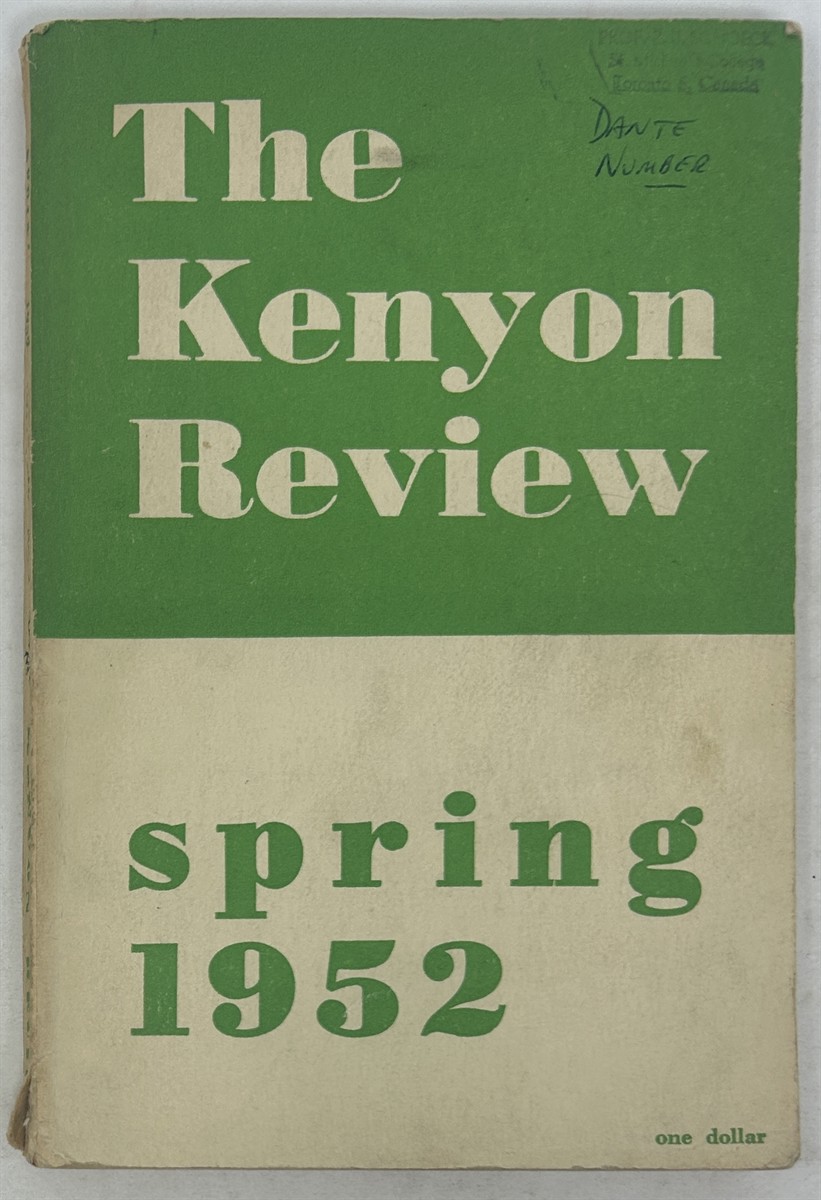 The Kenyon Review Spring 1952 Volume XIV, Number 2.