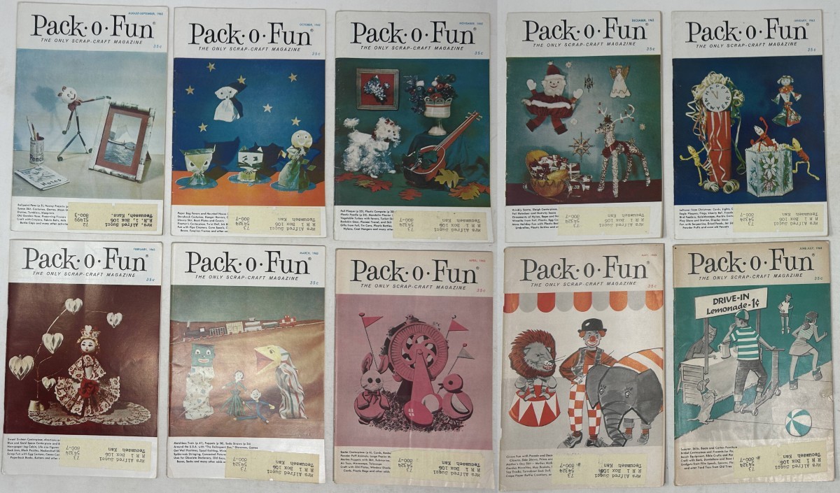 Pack-O-Fun the Only Scrap-Craft Magazine Vol 12 [Complete in 10 Issues]