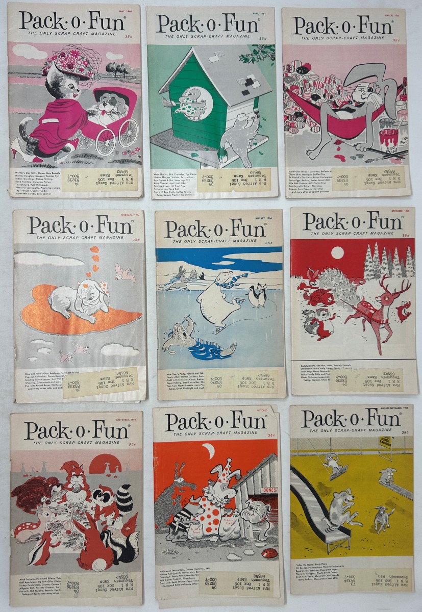 Pack-O-Fun the Only Scrap-Craft Magazine - 13 Issues