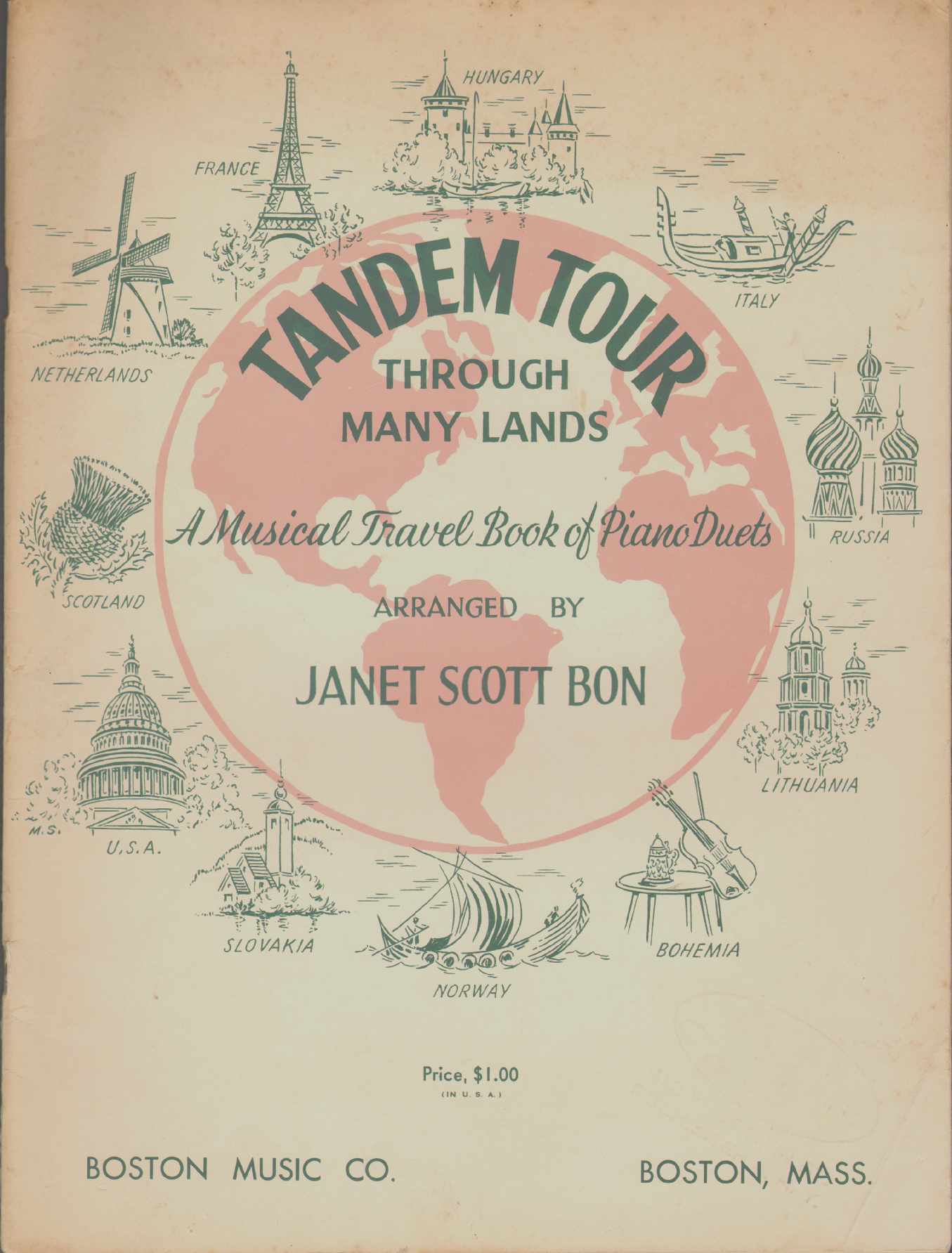 Image for TANDEM TOUR THROUGH MANY LANDS A Musical Travel Book of Piano Duets