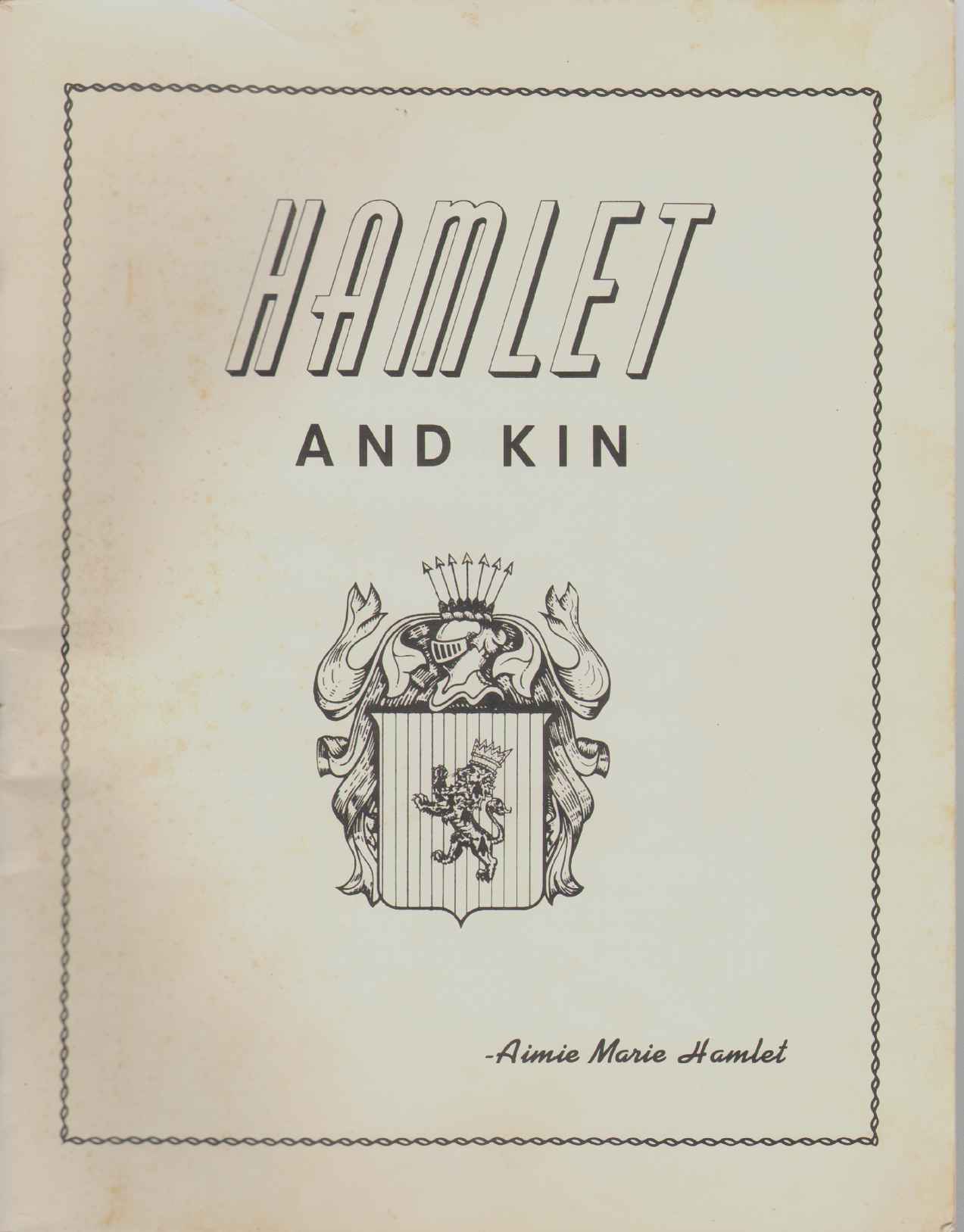 Image for HAMLET AND KIN