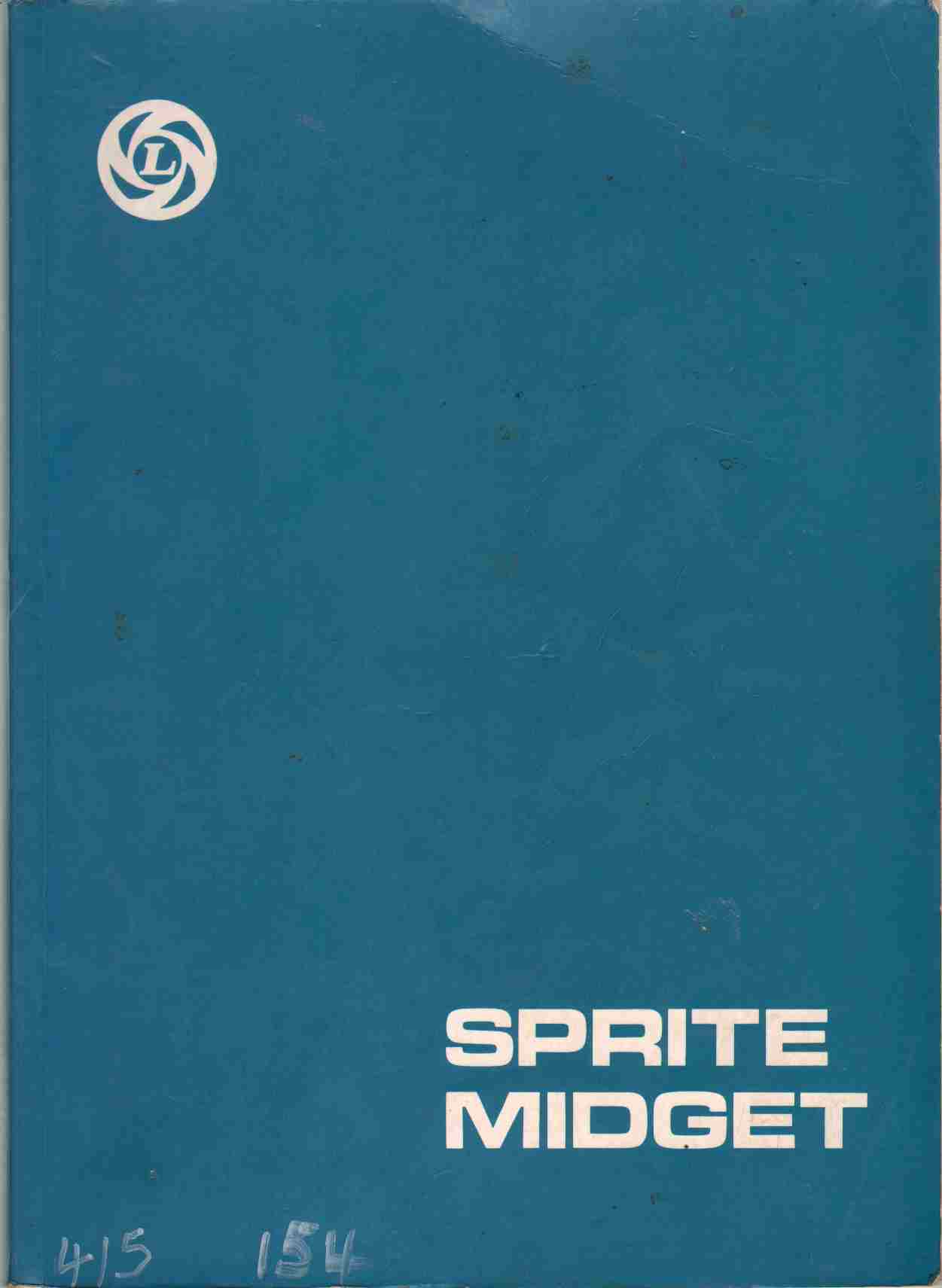 Image for SPRITE MARKS II, III AND IV MIDGET Marks I, II and III Up to and Including Car Number GAN5-153920 [1974 Models] Workshop Manual
