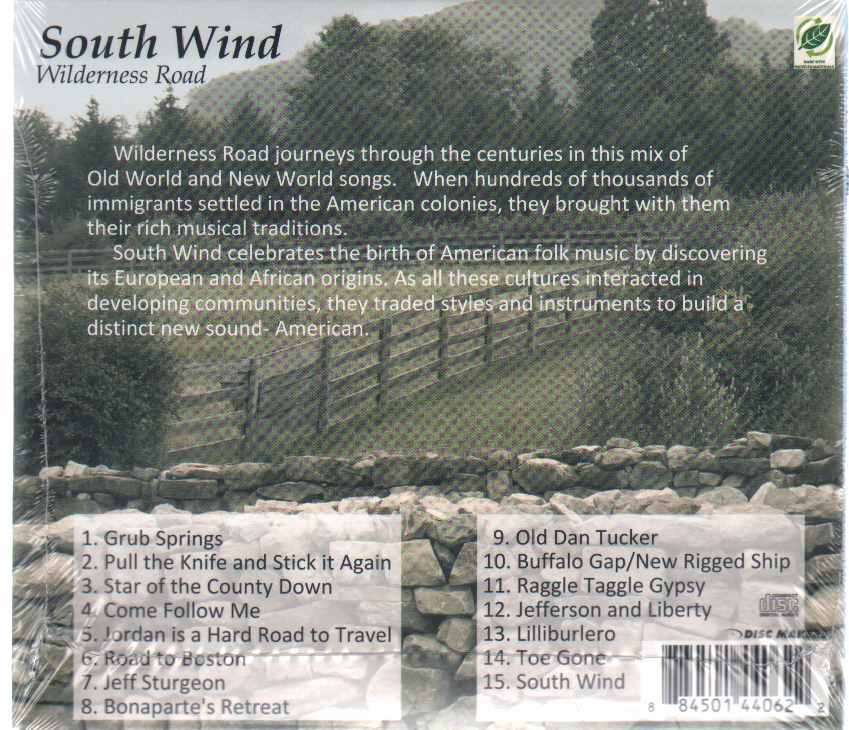 Wilderness Road - SOUTH WIND Recorded Live At the Frontier Culture Museum