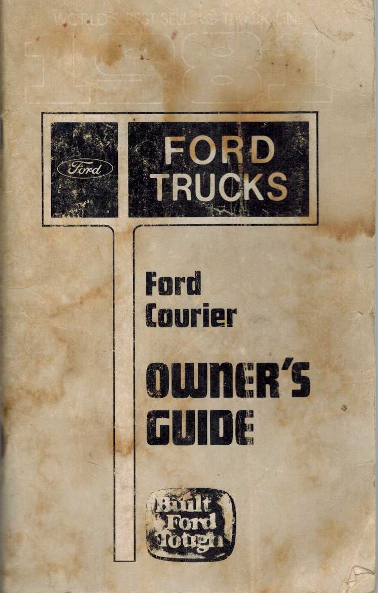 Image for FORD COURIER OWNER'S GUIDE 1981