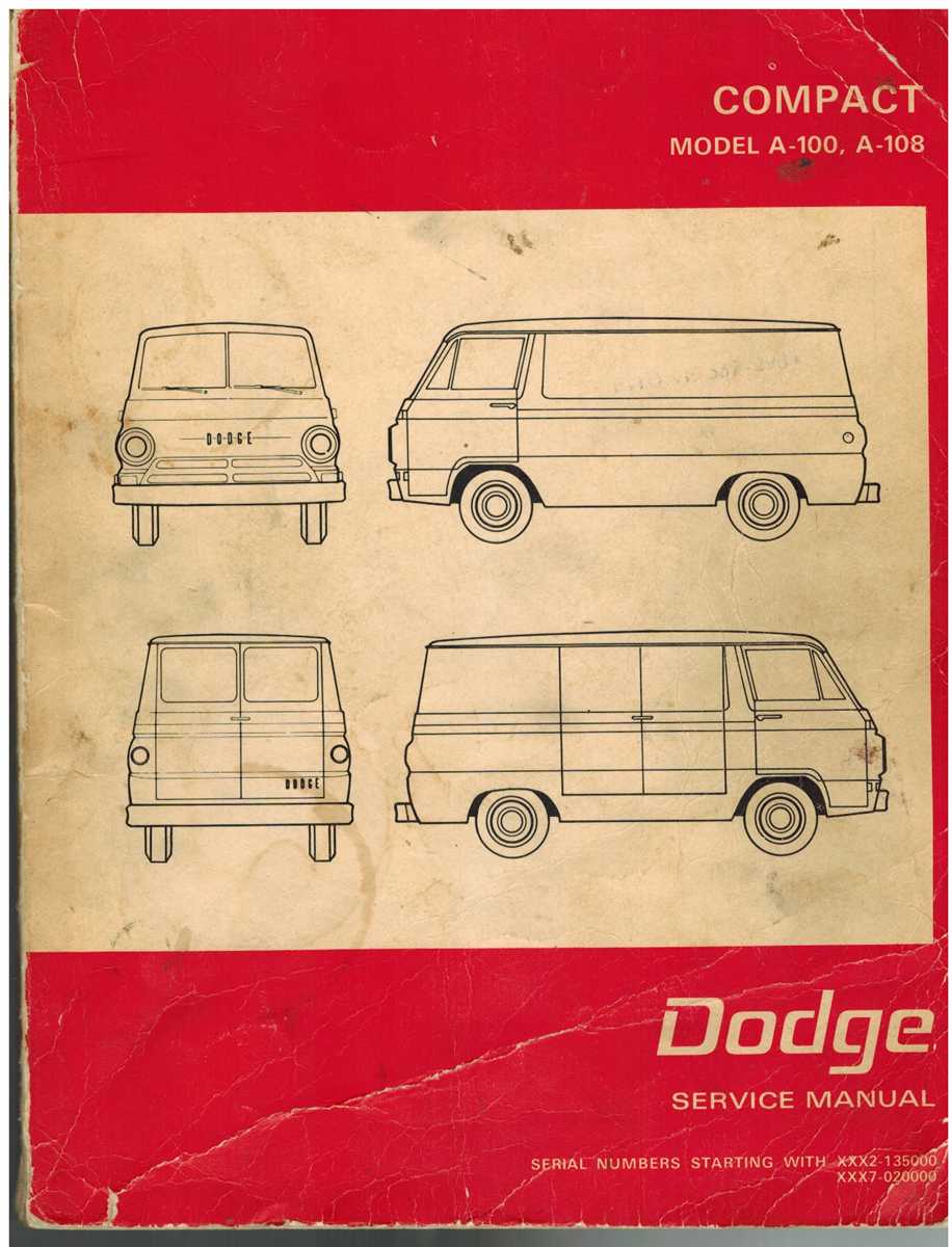 Image for DODGE SERVICE MANUAL COMPACT MODEL A-100, A-108