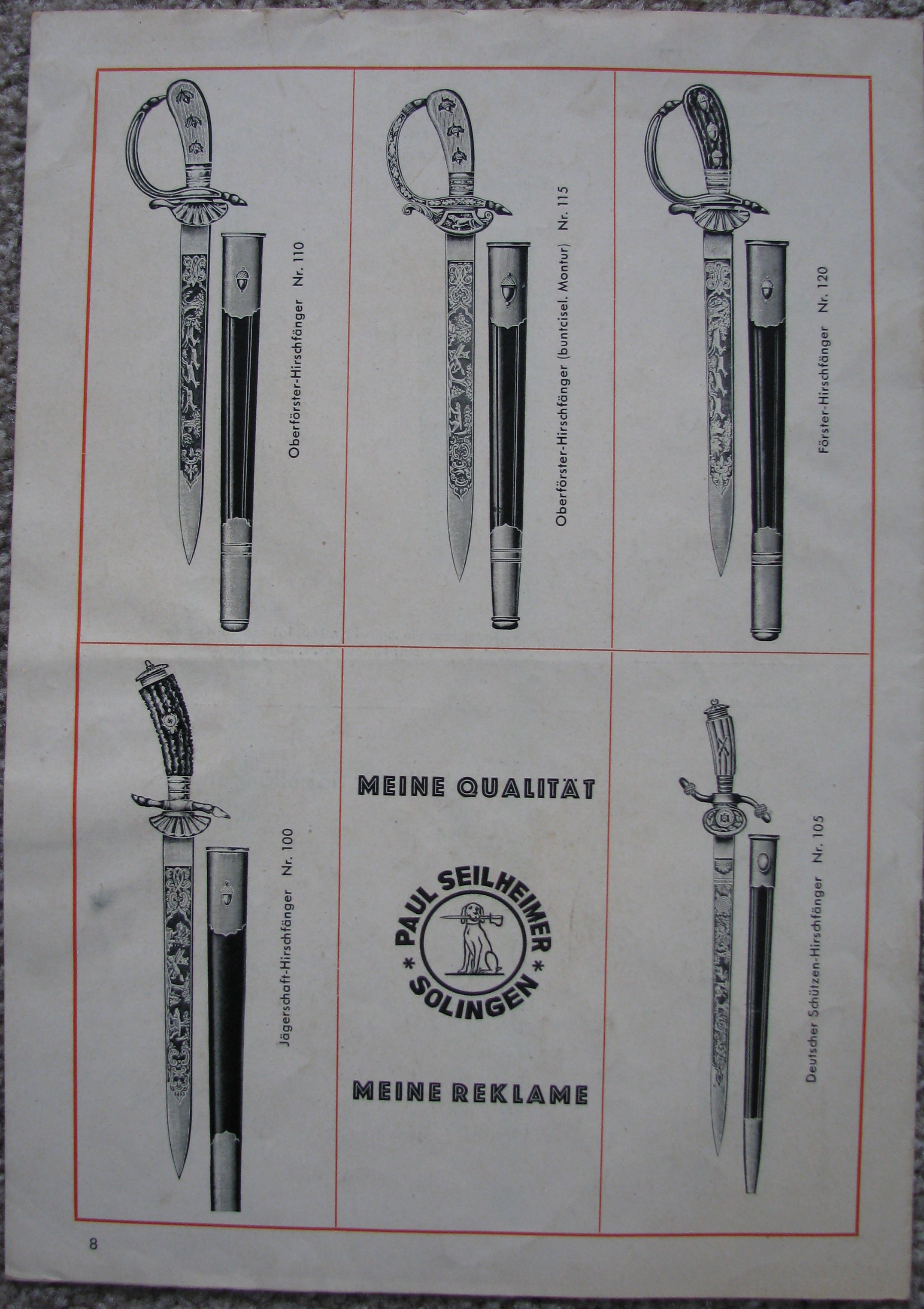 Paul Scheimer, Solingen (Waffenfabrik Military Swords, Daggers and