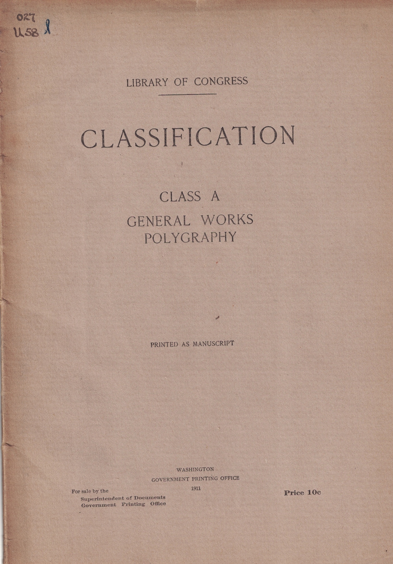 The National Union Catalog of Manuscript Collections 1968, with Index