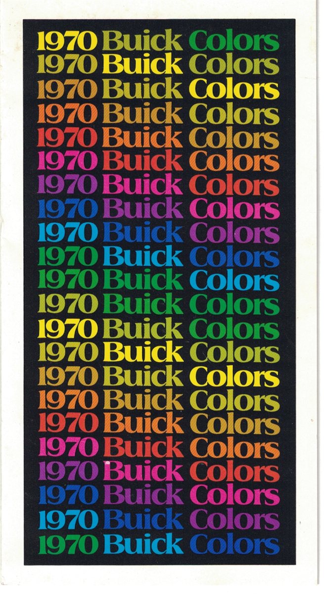 1970 Buick Color Chart