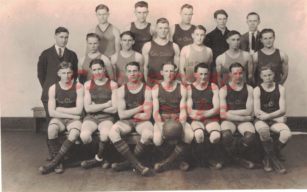 Vintage Photograph Of Eau Claire Wisconsin Basketball Team [circa 1920's]