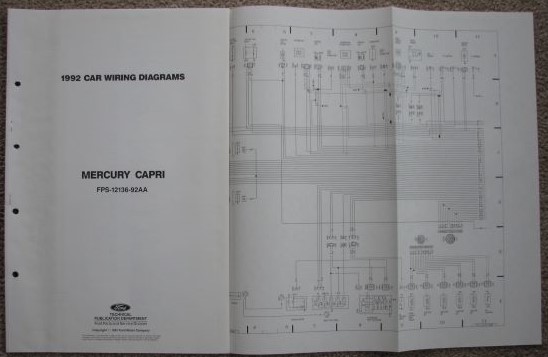 1992 [Ford] Car Wiring Diagrams: Mercury Capri [Loose Leaf]