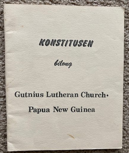 Konstitusen bilong Gutnius Lutheran Church, Papua New Guinea