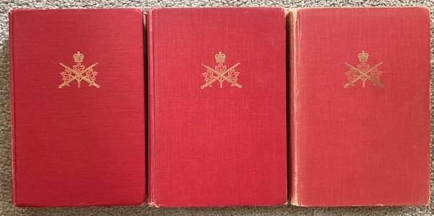 Official History of the Canadian Army in the Second World War (3 volume set); V1: Six Years of War, The Army in Canada, Britain and the Pacific; V2: The Canadians in Italy 1943 - 1945; V3: The Victory Campaign, The Operations in North West Europe 1944 - 1945