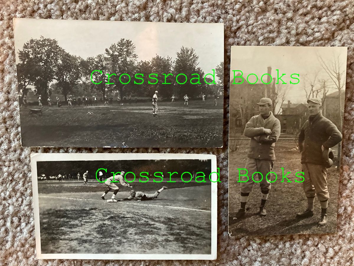[Lot of 3 Vintage Photo/Postcards] Concordia Seminary Baseball Team [RPPC] [circa 1910's]