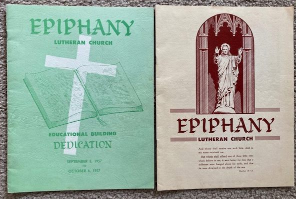 [Lot of 2 items of ephemera related to] Epiphany Lutheran Education Building, Eau Claire, Wisconsin [1957]