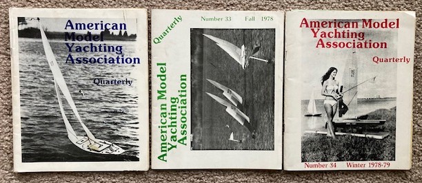 Lot of 3 Issues of the American Model Yachting Association; includes: Number 32, Summer 1978; Number 33, Fall 1978; and Number 34, Winter 1978-79