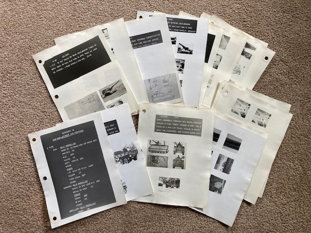 Lot of 17 Military Vehicle Info Sheets [Self-Propelled Artillery and Self-Propelled AAA]