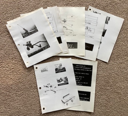Lot of 9 Military Vehicle Info Sheets [Towed Artillery and Towed AAA]