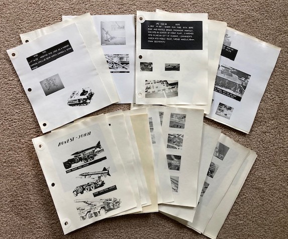 Lot of 29 Military Weapons Info Sheets [Mortars, Anti-Tank Weapons, Rockect & Missiles]