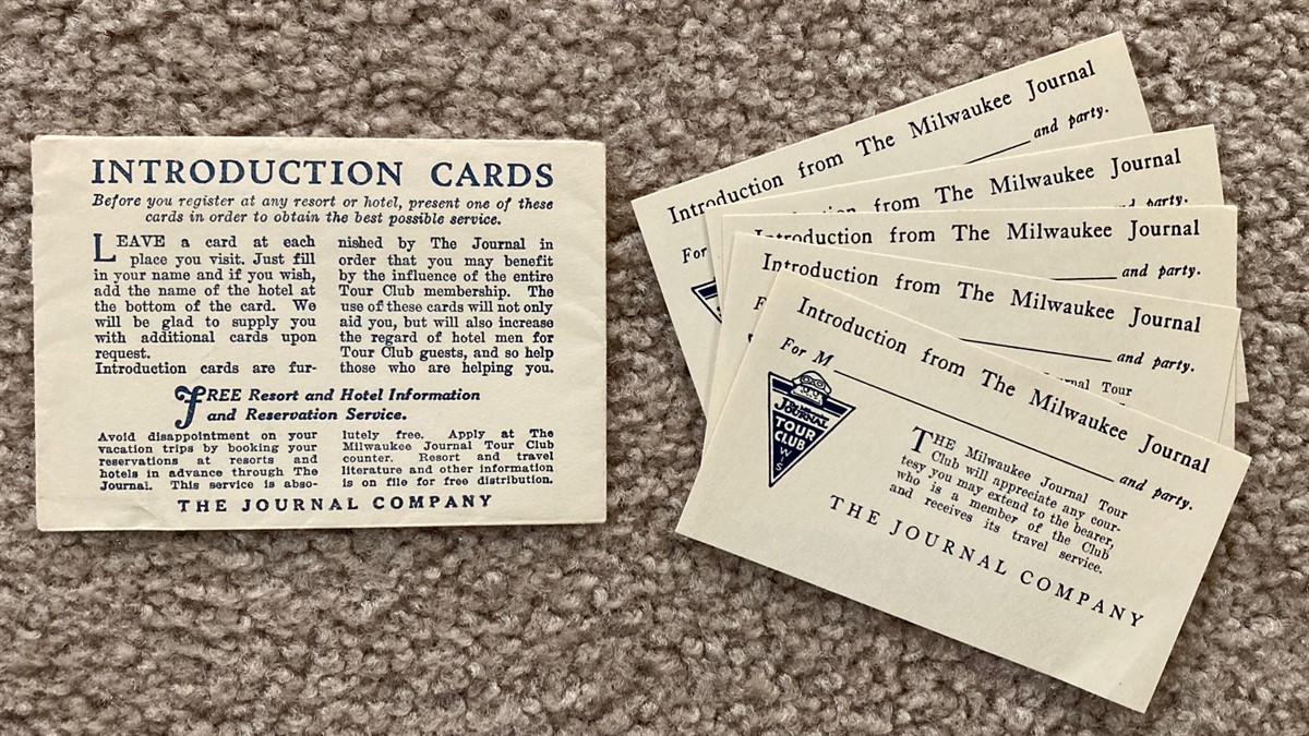 Lot of 5 Milwaukee Journal Tour Club 