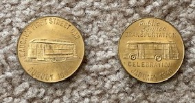 [Lot of 2] Wausau Public Service Transportation Celebration, January 1940 Token [Wisconsin]