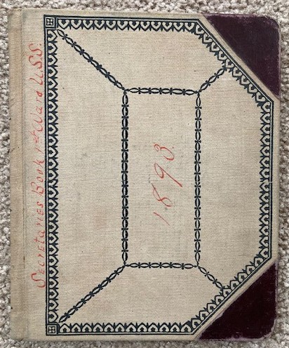 1893 Journal of the 1st Ward Union Sunday School, Whitewater, Wisconsin [Handwritten]