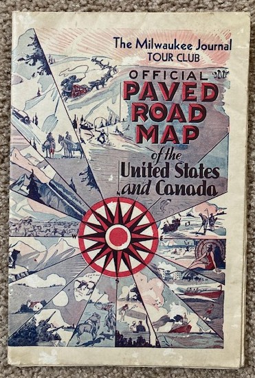 The Milwaukee Journal Tour Club Official Paved Road Map of the United States and Canada (1931)