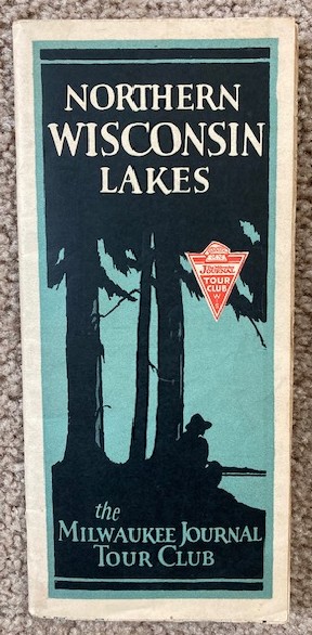 The Milwaukee Journal Tour Club Northern Wisconsin Lakes Road Map [1925]