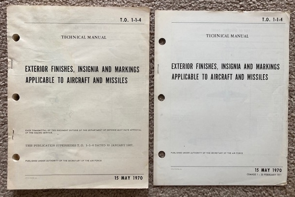 Technical Manual: Exterior Finishes, Insignia and Markings Applicable to Aircraft and Missiles (T.O. 1-1-4)