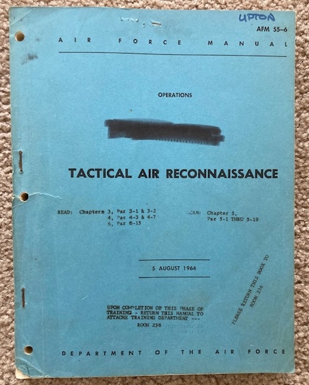 Tactical Air Reconnaissance, 5 August 1964 (Air Force Manual, Operations; AFM 55-6)