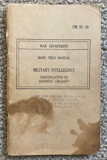 Basic Field Manual - Military Intelligence, Identification of U.S. Japanese Aircraft (FM 30-38) [1941]