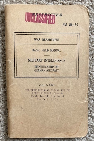 Basic Field Manual - Military Intelligence, Identification of U.S. German Aircraft (FM 30-35) [1941]