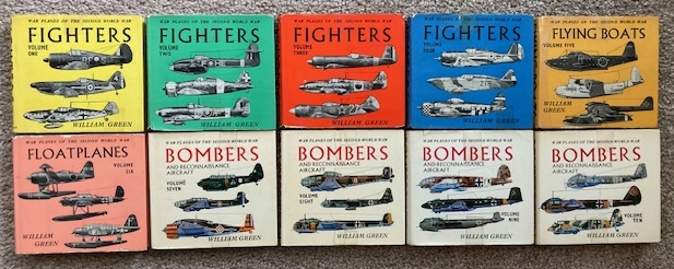 Warplanes of the Second World War, 10 volume set; includes V1-V4 Fighters; V5-V6 Float PLanes; and V7-V10 Bombers and Reconnaissance Aircraft