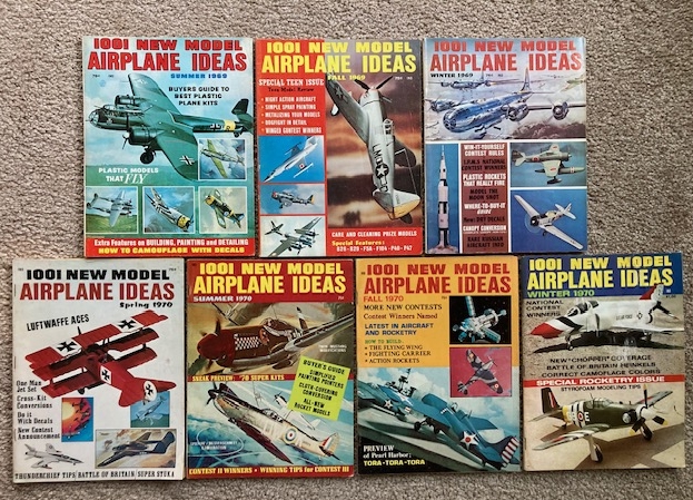 [Lot of Seven Issues of] 1001 New Model Airplane Ideas Magazine (Summer 1969 through Winter 1970)