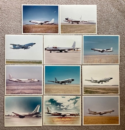 Lot of 11 Vintage Color Photographs of USAF RC135 Series Reconnaissance Aircraft [Boeing] [ca 1970's] [8