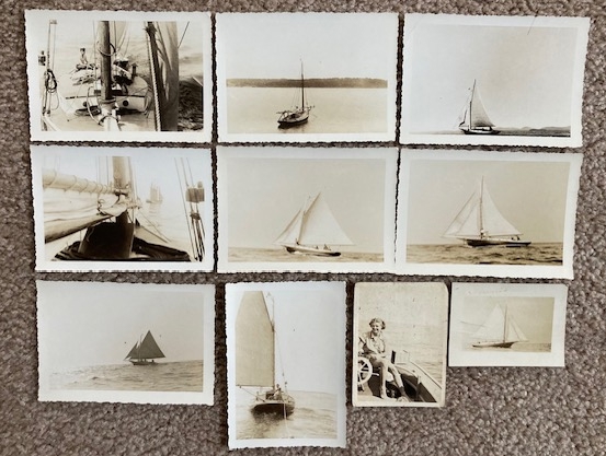 Lot of 10 Sailing Photographs / Snapshots [circa 1936]